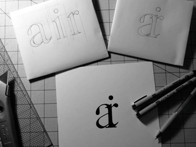 Ligature - Air drawing lettering ligature