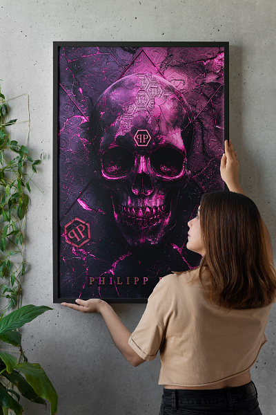 Untitled x Philipp Plein (Pink/Purple) - 200x140cm (Ori, 1983) philipp plein