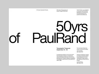 Typography Extra — 50 years of Paul Rand helvetica high end minimalism modernism paul rand poster type typography web web design