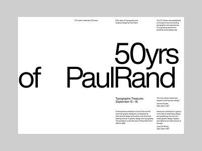 Typography Extra — 50 years of Paul Rand helvetica high end minimalism modernism paul rand poster type typography web web design