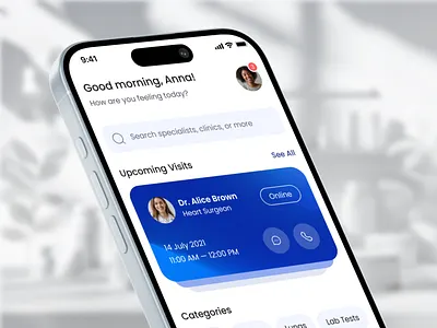 Mobile App Design for Healthcare app branding clean design healthcare illustration inspiration minimal product ui