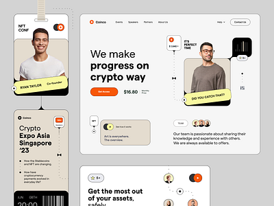 Website for a Crypto Product ✦ Coinco design interface product service startup ui ux web website