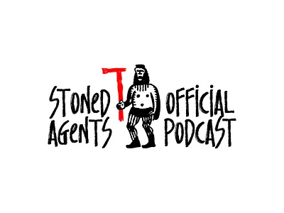 Stoned Agents age drawing fiction graphic design grudge hand hand drawn horror illustration logo logodesign medieval monochrome mythology podcast rough rough edges stamp stone