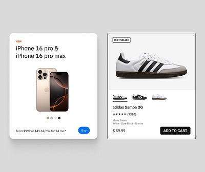 Product Cards cards typography ui