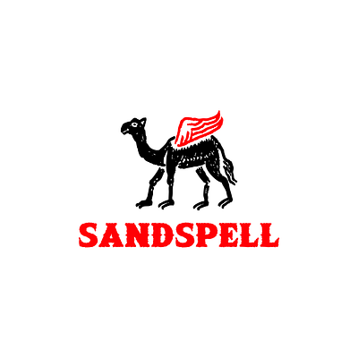 Sandspell animal camel logo wings