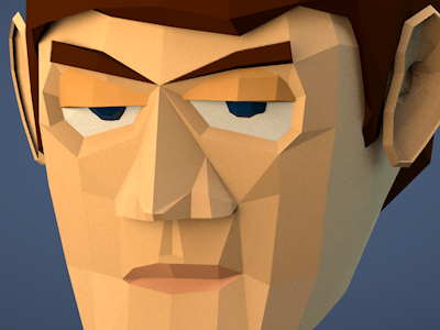 Semen 3d lowpoly man