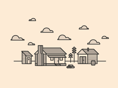 Homestead farm homestead house illustration