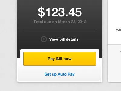 Pay Your Bills art bill button comcast design direction interface pay user web