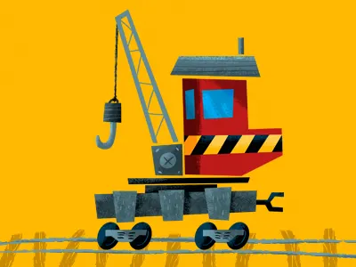 Crane car thing train