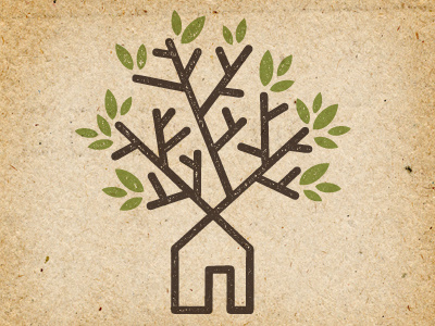 Shop the Tree House - Store Logo Concept branches brand home house leaves logo logo icon shop tree tree house
