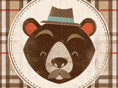 Uncommon Creatures - Bear bear british class design hat illustration moustache pattern uncommon