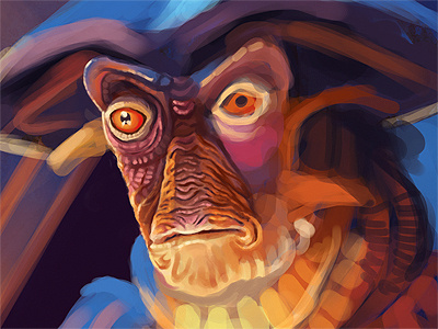 Pilot WIP farscape illustration muppet painting pilot