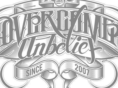 NSC vector drawn hand lettering nsc overcome schmetzer typography unbelief vector