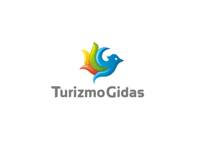 Turizmo Gidas V.2. (tourism guide) bird brand colorful cursor eye free freedom guide logo mark rainbow round sign symbol tourism tourist travel type typography wings world