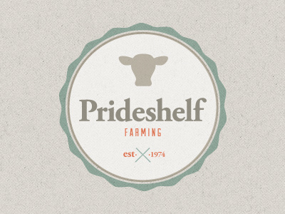 Prideshelf (hipster) Logo cow farming hipster logo