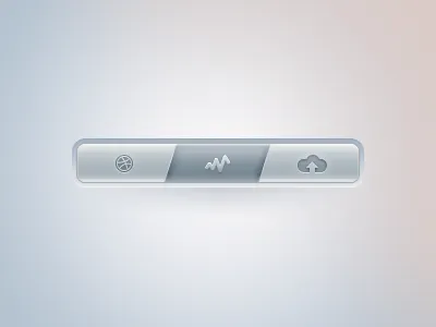 Dribbble Navigation Bar. awesome bar button design form gray navigate rebound tjaydesign ui web