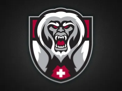 Zermatt Abominables abominable basketball crest fantasy logo man shield snow snowman swiss switzerland yeti zermatt