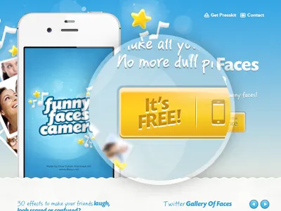 Funny Faces Camera - Website detail app detail iphone site web