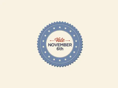Vote Badge badge election november vintage vote