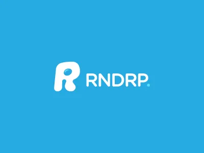Rndrp concept drop logo mark negative space rain wip