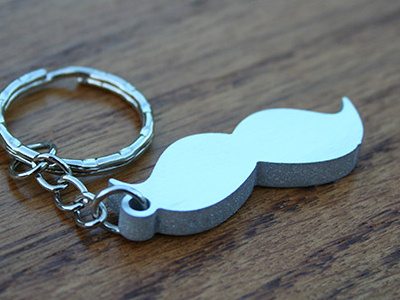 Le' Mustache design brought to life media metal mustache