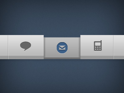 Rebound - Navbar with active button blue dark gray icons menu nav navbar playoff rebound toggle ui ux