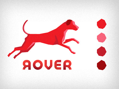 Red Rover brand dog idenity logo mark mobile red tech ui