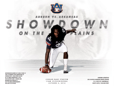 Arkansas Mailer Dribbble athletics auburn design football poster sports