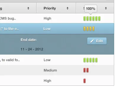 Row select application blue clean interface minimal simple table ui user interface web application website
