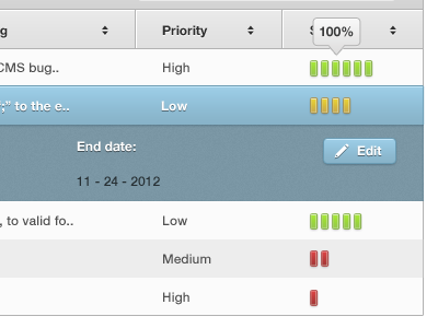 Row select application blue clean interface minimal simple table ui user interface web application website