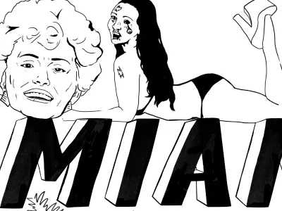 Miami Postcard blanche golden girls miami zombie