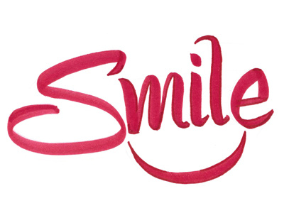 Smile, it's good for you brush pen lettering letters practice smile tombow