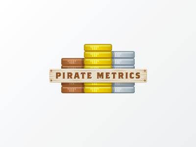 unused Pirate Metrics 03 booty chest coins graph metrics stack treasure