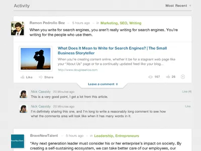 Activity Stream activity stream. post ui web
