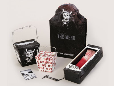 The Woking Dead branding illustration restaurant the walking dead zombies