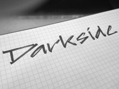 Darkside brush pen calligraphy lettering script