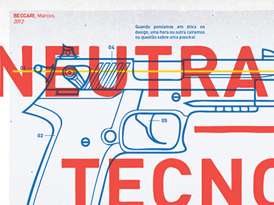 neutralidade tecnológica fire gun illustration magazine type