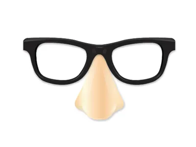 Glasses and Nose Disguise disguise glasses illustration nose plastic specs sticker uefa