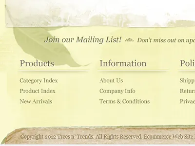 Footer Leaves design earth footer leaves organic