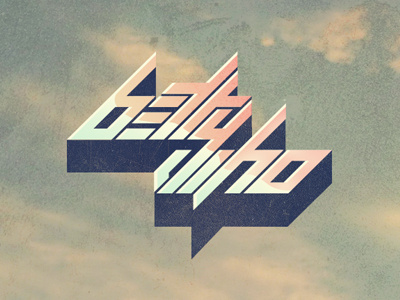 Betty Who 2 custom futuristic logo logotype retro typography