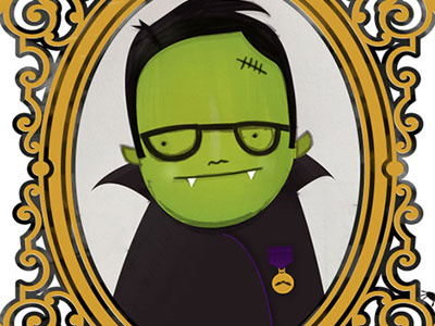 Hipster Vampenstein cape frame frankenstein vampire