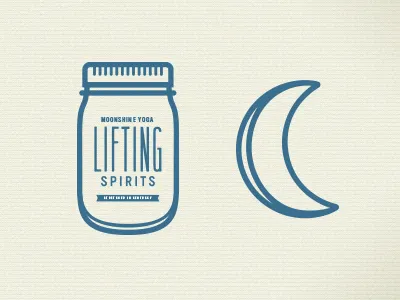 MoonShine Yoga illustration mason jar moon moonshine