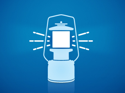 Lantern blue icon lantern light vector