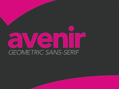 Avenir Typographic Poster avenir geometric sans serif