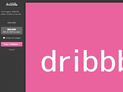 Holy Crop! @2x dribbble feature hidpi pink