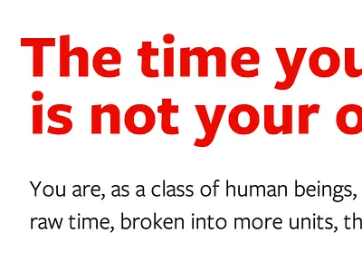 10 Timeframes (Type Set Match) freight sans huge type red white