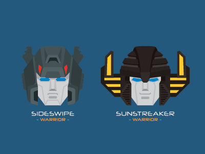 Auto-Bros autobot illustration robot sideswipe sunstreaker transformers vector