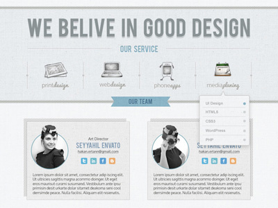 Service page corporate design icon icons minimal page service team web website