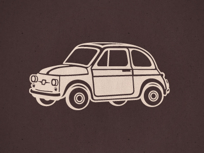 Fiat 500 branding car cinquecento fiat illustration italian