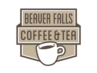 BFC&T Demitasse, two-color blanch coffee logo lost type noun project